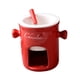 thumbnail image 5 of Fondue De Chocolate De Porcelana, Utensilios De Cocina Para Cumpleaños, Aniversario, Caldo Rojo, 5 of 5