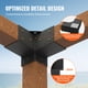thumbnail image 3 of Kit de soportes para pérgola VEVOR, 4 x 4 pulgadas (tamaño interior 3,6 x 3,6), 4 unidades, 3 of 9