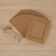 thumbnail image 1 of Xiao Hua 20 marcos de fotos de papel marrón de 6 pulgadas, soporte para fotos DIY, pancarta para colgar fotos, clip de posición ajustable en el marco de fotos, adecuado para decoración de fiestas., 1 of 3