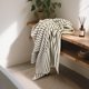 thumbnail image 2 of Black and Ivory Striped Bath Towels Set of 2, Lighter Quick Drying, 2 of 3