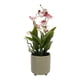 thumbnail image 1 of Planta Artificial Orquidea Rosado Decorativa Macetero Loza, 1 of 3