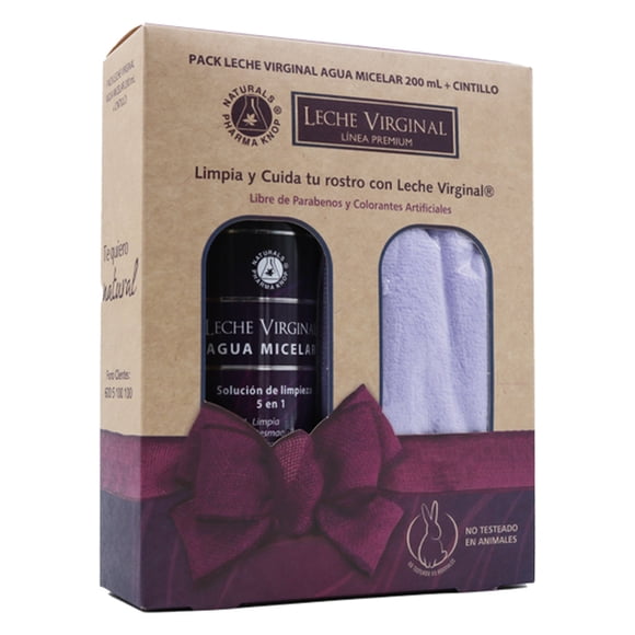 Pack Leche Virginal Agua Micelar 250 mL + Cintillo SkinCare