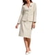thumbnail image 2 of INSPIRE CHIC Conjunto de Traje de Falda para Mujer 2 Piezas Conjunto de Blazers de Trabajo de Negocios y Faldas Lápiz con Broche Pin 2XL Beige, 2 of 5