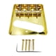 thumbnail image 1 of Guitar Bridge Set Fácil De Instalar Design Vintage Luthier Tools Saddles Gold, 1 of 5
