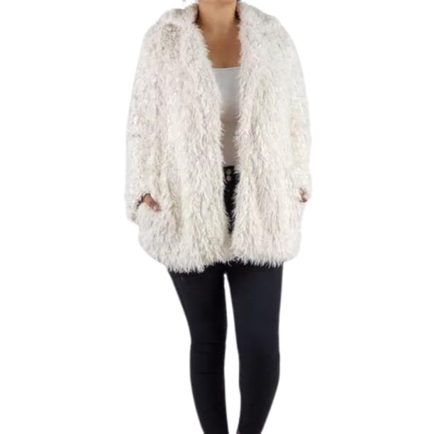 Chaqueta Mujer Corderito Peludo Calidad Premium Largo 024