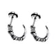 thumbnail image 1 of Unisex Hip Hop Cuerno Garra Punk Sólido 316L Acero Inoxidable Pendiente Plata, 1 of 3