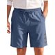 thumbnail image 1 of INSPIRE CHIC Pantalones Cortos de Lino Transpirables para Hombre con Cordón, Botones Decorativos, Largo hasta la Rodilla, Talla L, Azul Marino, 1 of 5
