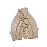 Bothyi - Rompecabezas De Arte De Madera Para Familias De Osos, Rompecabezas Para Calentar La Casa, Adorno De Escritorio Bonito Diy