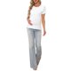 thumbnail image 2 of INSPIRE CHIC Camisetas de lactancia de manga corta de punto acanalado para mujer, parte superior de lactancia materna cruzada, L Blanco, 2 of 6