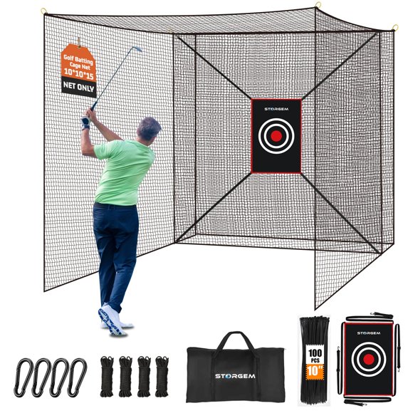 Red de Jaula de Bateo Storgem 3 × 3 × 4,5 m + Red de Golpeo