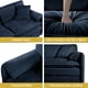 thumbnail image 3 of Oversized 41.73" Sofa Chair, Modern Upholstered Armchair with 1 Toss Pillow, Modular Sectional Sofa for Living Room, Deep Seat Reading Sofa for Bedroom Apartment, DIY Combination Chenille,Blue, 3 of 3