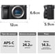 thumbnail image 3 of Camara con montura E Sony Alpha 6400 con sensor APS-C, 3 of 7