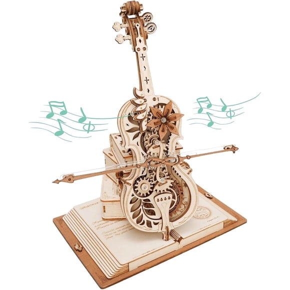 Puzzle 3D ROKR Cello Caja Musical, 199 Piezas, 9.2 in