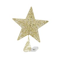 Magideal - Luz Del Árbol/Estrella De La Copa Del Árbol De Navidad/Hermosa Copa Del Árbol/Luces Decorativas Luz Nocturna Para Fiesta, Sala De Estar, Oro 30Cmx33Cm