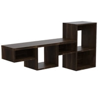 Tuhome - Repisa De Pared Wall Café Oscuro 56X120X25 Cm