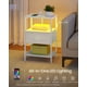 thumbnail image 4 of Mesita de noche SONGMICS ULGS301WH01S con luces LED blanca, 4 of 6