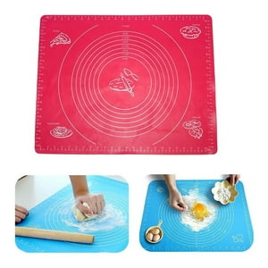 Genérico - Lámina Silicona Amasar Bizcocho Pizza Pan Fondant 50X40 Cm