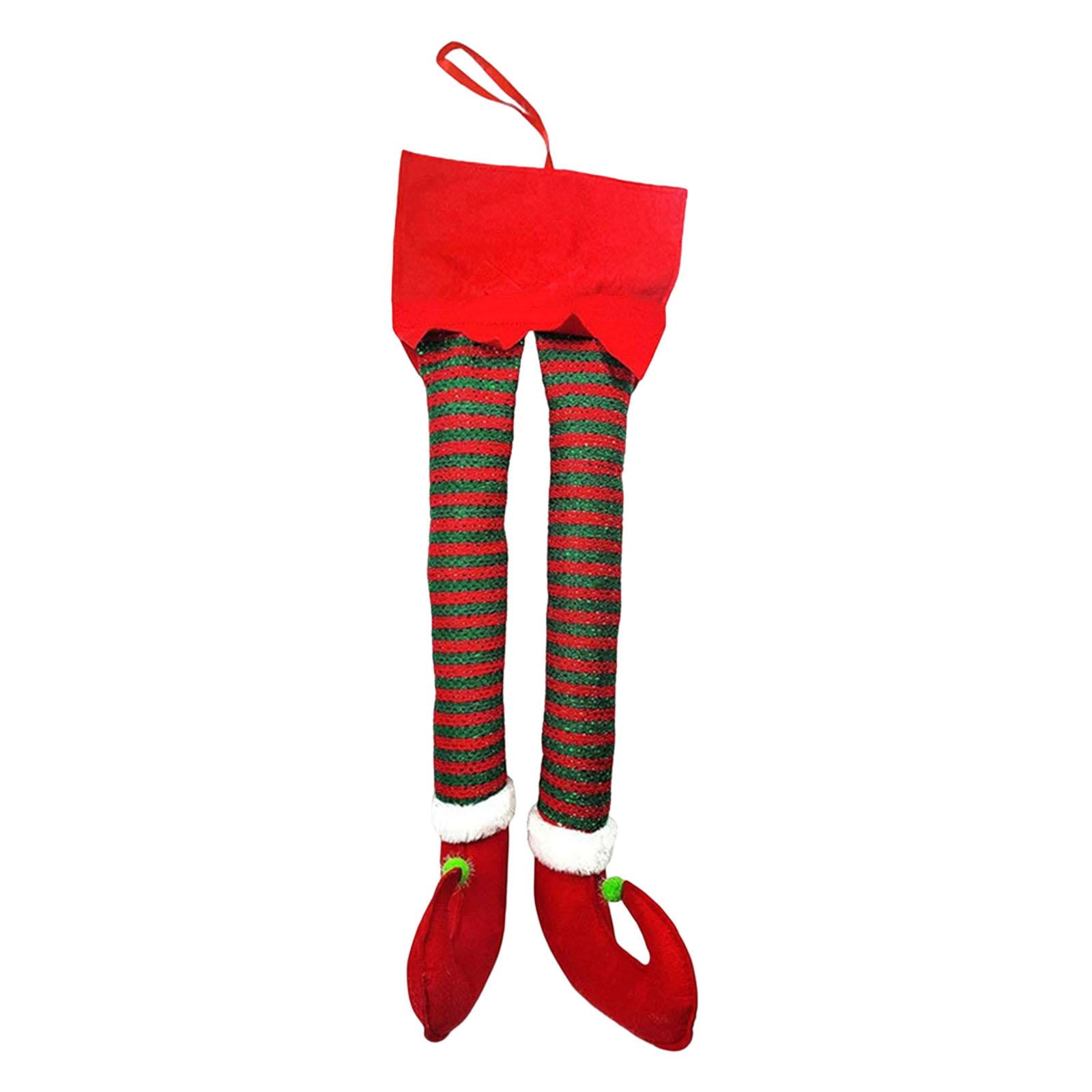 Bothyi - Decoración Colgante De Árbol De Navidad Con Patas De Duende Navideño Para Chimenea De Festival