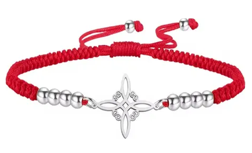 Genérico - Pulsera Nudo Bruja Celta Cuerda Roja
