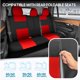 thumbnail image 4 of Juego completo de fundas para asientos de coche BDK PolyPro, rojo sobre negro, 4 of 9