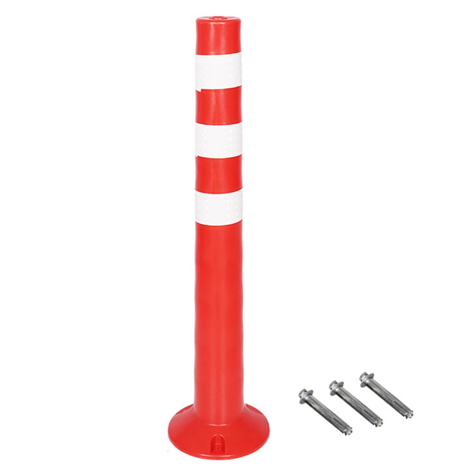 Ioensy - Poste De Barrera De Estacionamiento Con Bolardo Reflectante Para Entrada De Vehículos, Estilo C, 68 Cm