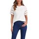 thumbnail image 1 of INSPIRE CHIC Top Casual de Verano para Mujer de Encaje con Manga Corta Bordado Sólido XL Blanco, 1 of 6