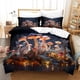 thumbnail image 2 of Juego de ropa de cama de 3 piezas para niños con funda nórdica de setas fantásticas, funda de edredón de microfibra con estampado 3D tridimensional., 2 of 3
