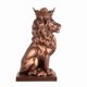thumbnail image 3 of Sculpture Hi-Line Gift Ltd. León sentado de 37 cm con corona, 3 of 7