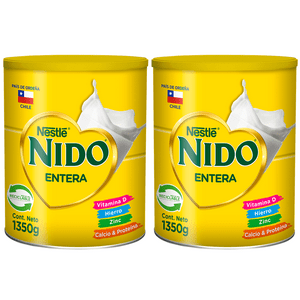 Leche En Polvo Nido® Entera Tarro 1350G Pack X2