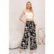 thumbnail image 2 of Pantalon Mujer Palazzo Floreado Tipo Lino Pretina Alta Elasticado 3008, 2 of 3