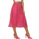thumbnail image 4 of Falda Midi Plisada INSPIRE CHIC para Mujer con Cintura Elástica Faldas Casuales de Acordeón M Rosa Fucsia, 4 of 6