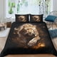 thumbnail image 1 of Cheetah Multi Colour Quilt Covers 3 Piece Set Duvet Cover Luxury Soft with Zipeer Closure Easy Care Quilt Bedding Set With Pillowcases Double, 1 of 3