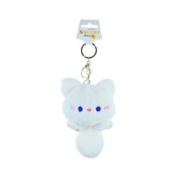 Soleio - Llavero De Peluche Colgante Gatito Cute Blanco
