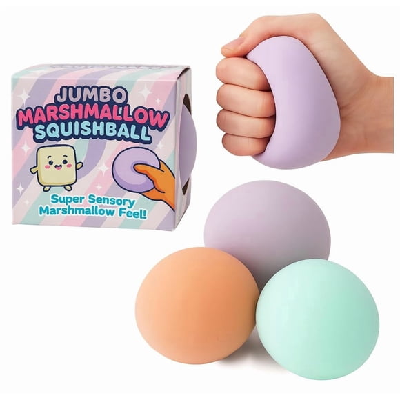 Pelota Antiestrés Jumbo Suave De Secado Lento Morado De 9 Cm
