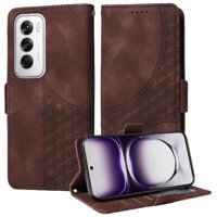 Carcasa Foxdock Oppo Reno 12 5G De Cuero Pu, Diseño Acolchado Clásico, Protección Contra Caídas Y Rayones