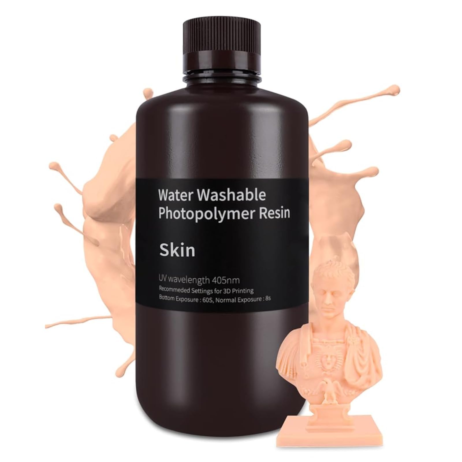 Resina Lavable Con Agua Elegoo Para Impresión 3D, 1000 G, Color Beige