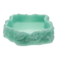 Magideal - Cuenco Luminoso Para Reptiles, Alimentador De Tortugas, Plato De Alimentación Pequeño De Resina, Plato De Agua Para Hábitat De Lagartos Para Hámster,