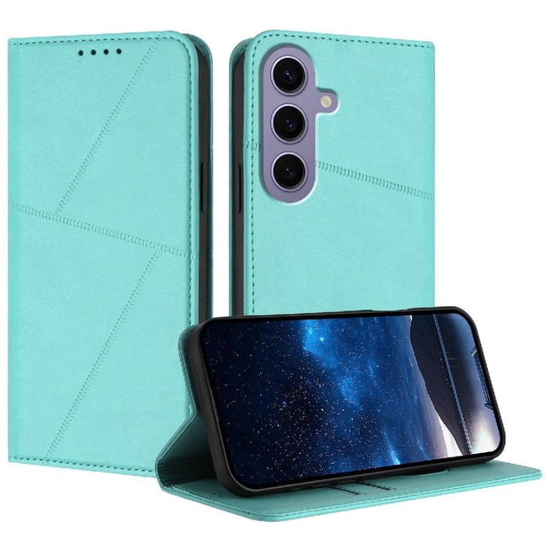Funda Cartera Magnética para Samsung Galaxy S24 Protección Antichoque con Ranuras Verde