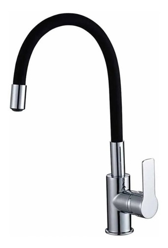 Llave Monomando Lavaplatos Fas Fantasy Neck Negro Mcpr-111