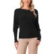 thumbnail image 1 of INSPIRE CHIC Suéteres de Mujer de Manga Larga Murciélago Oversized Hombro Descubierto Cuello Redondo Tejido Suelto Talla M Negro, 1 of 6