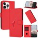 thumbnail image 1 of Funda Cartera Fibra de Carbono para iPhone 16 Pro con Soporte y Cierre Magnético Rojo, 1 of 6