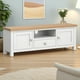 thumbnail image 2 of Rack de tv de madera 150x40x55 color Blanco cubierta Natural, 2 of 2