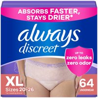 Ropa Interior Para Incontinencia Para Adultos Always Discreet Xl, 64 Unidades