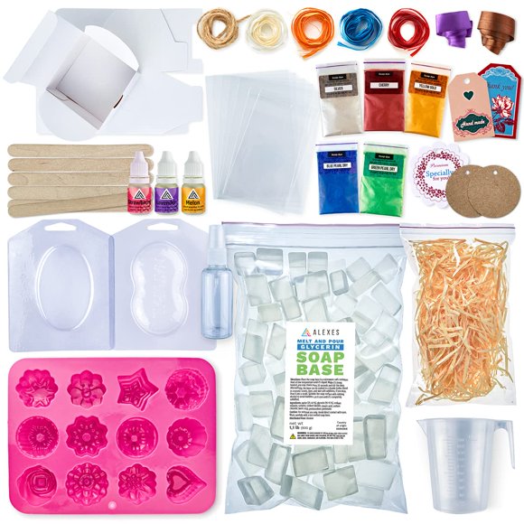 Kit de fabricación de jabón ALEXES Regalo para adultos 500 g Natural DIY