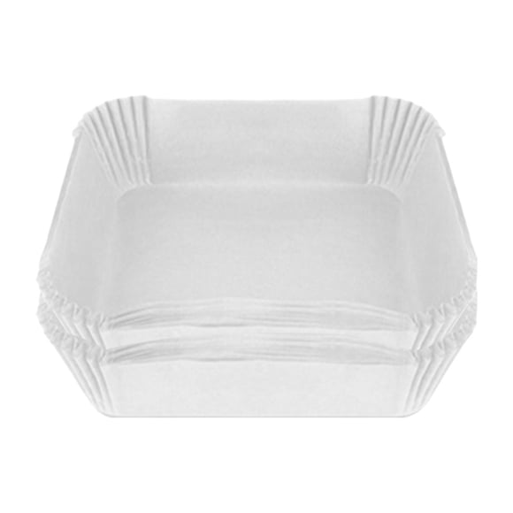 Revestimientos de papel desechables para freidora de aire, revestimiento antiadherente Revestimiento para hornear resistente al calor para asar , , 50 piezas blanco-50uds-B- 7.87x7.87x1.97