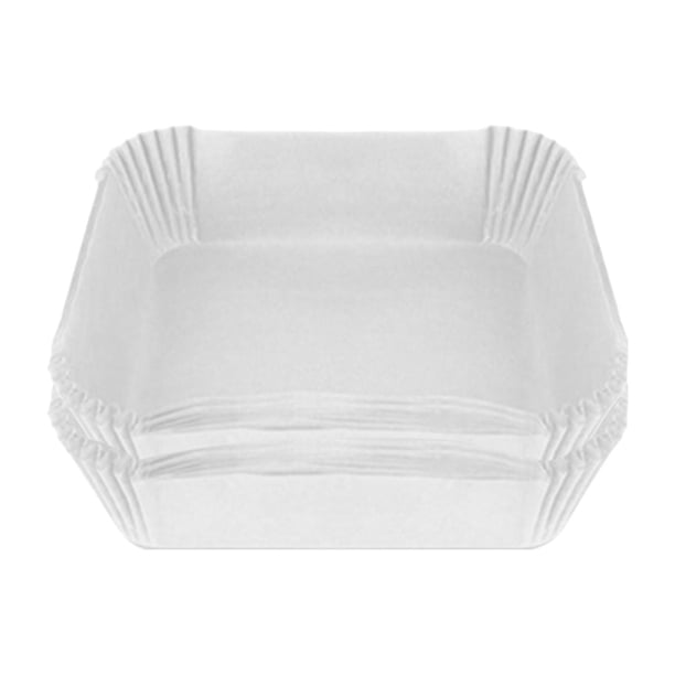 Revestimientos de papel desechables para freidora de aire, revestimiento antiadherente Revestimiento para hornear resistente al calor para asar , , 50 piezas blanco-50uds-B- 7.87x7.87x1.97