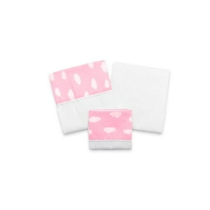 Juego De Sábanas Diseño Nubes Rosadas 112X138, Garey
