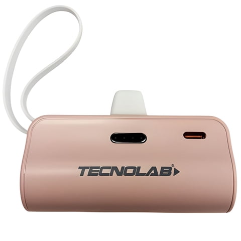 Tecnolab - Powerbank 10000Mah 20W Usb-C Y Lightning Rosado - Ps