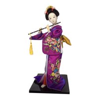 Magideal - Estatua Asiática, Muñeca Geisha Japonesa Con Kimono, Decoración Étnica Popular, Figura Coleccionable Tradicional, Muñeca Kabuki Para Tienda Y Oficina Estilo H