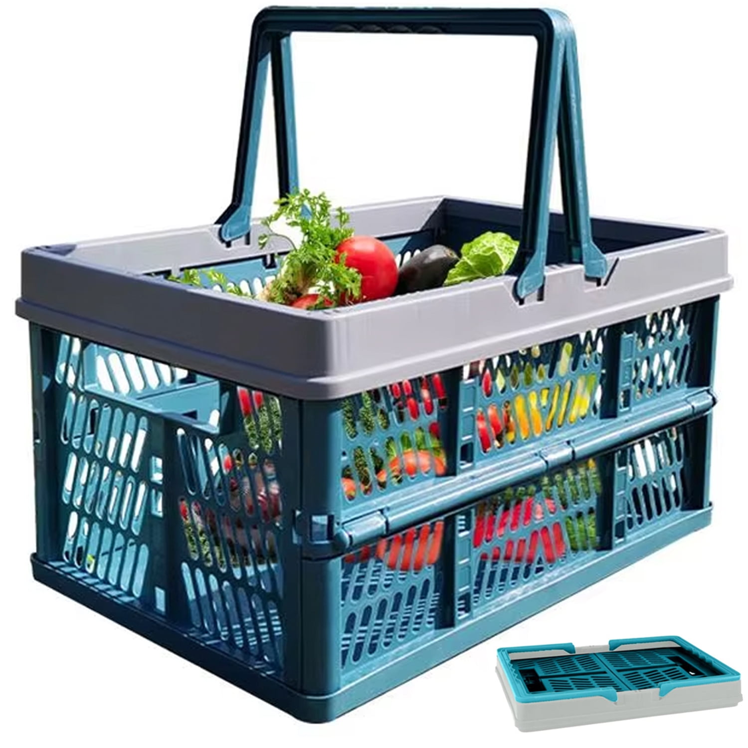 Miabu - Canasto Plegable Picnic Caja Almacenamiento 44 X 30 Cms